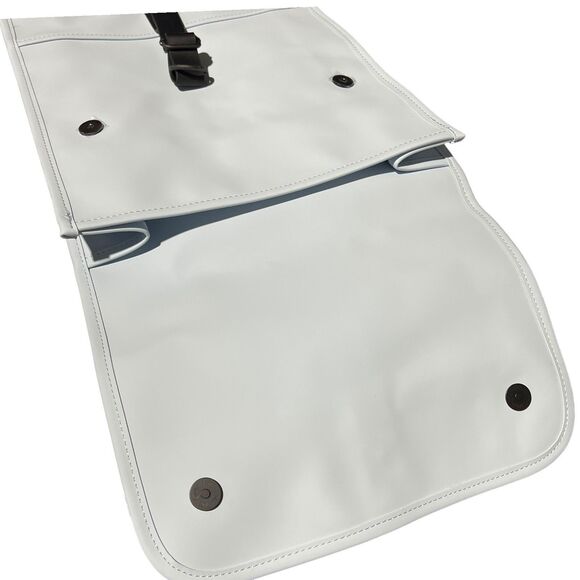 Rains Backpack Light Blue Waterproof Minimalist Urban Commuter Work Bag City - Picture 10 of 13